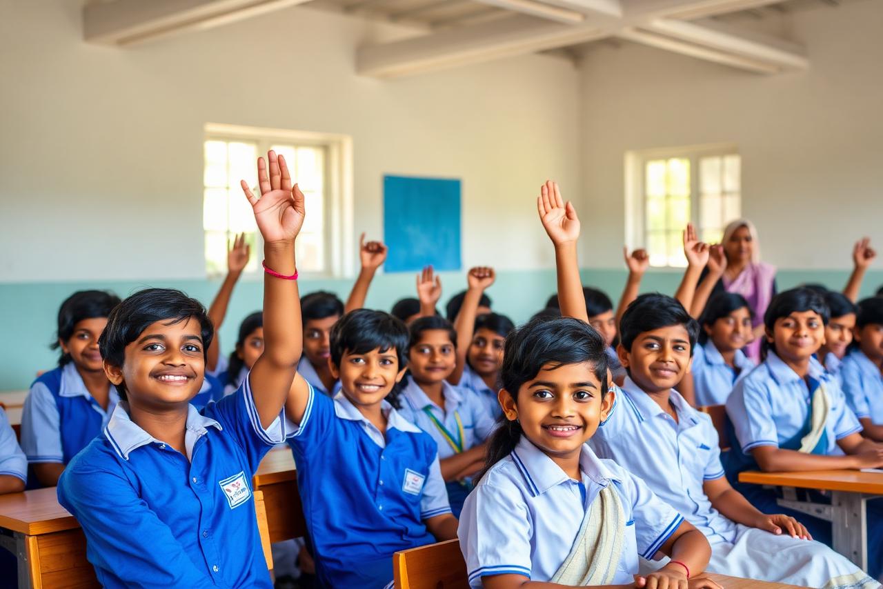 Students in a Bal Bharti classroom